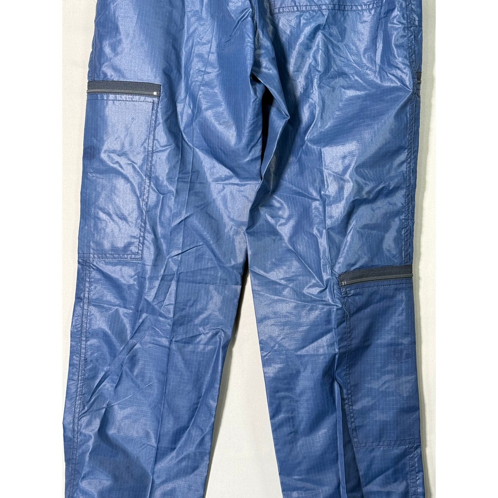 RIGOLLETTO Blue Nylon Cargo Pants Zipper Pockets Lightweight 29x35 (Act 28x34.5) - Picture 11 of 14